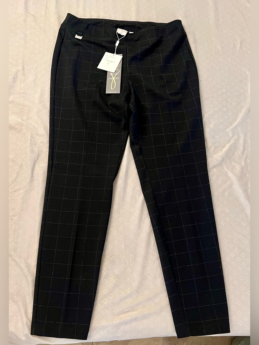 Zac & Rachel Black Windowpane Dress Pants